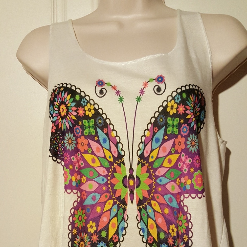 Butterfly tank top Size small Mexicali Blues